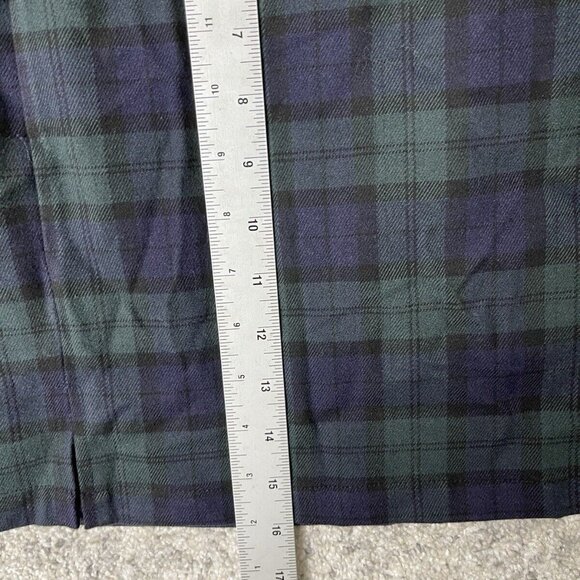 Brandy Melville 26 Mini Skirt Blue Black Green Plaid School Uniform - Picture 3 of 7